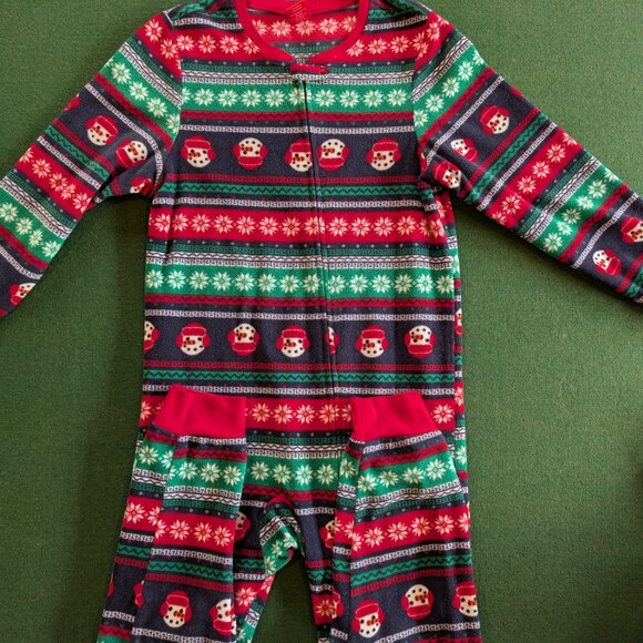 Bundle of Boy's Holiday Full-zip, Fleece, Footed Pajamas 5T 💙 - Picture 2 of 9